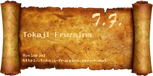 Tokaji Fruzsina névjegykártya